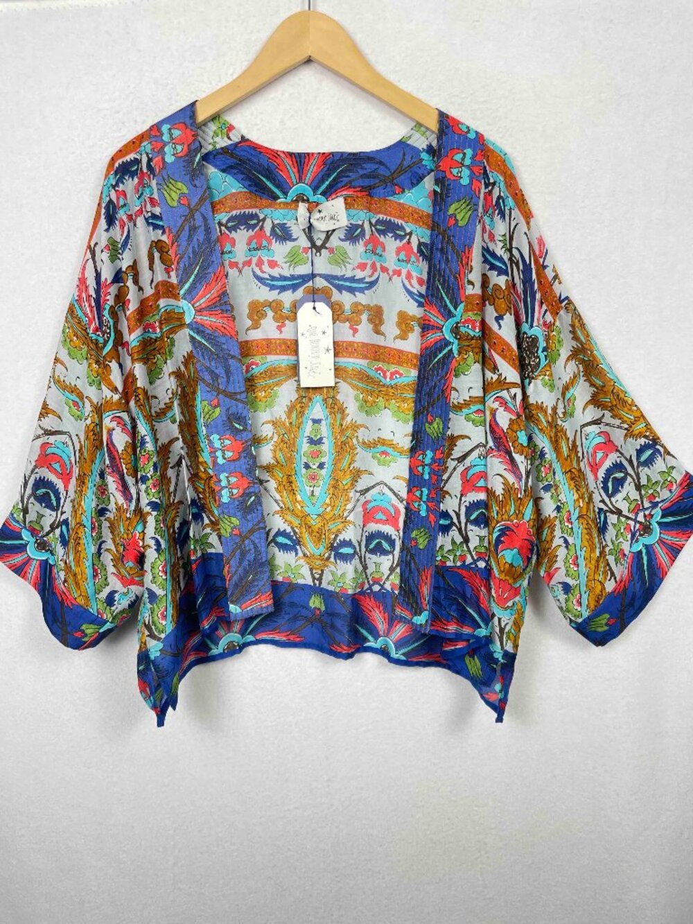 One Hundred Stars NWT Open Front Short Kimono Womens One Size Fits Most